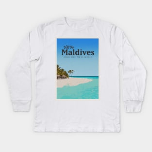 Visit Maldives Kids Long Sleeve T-Shirt